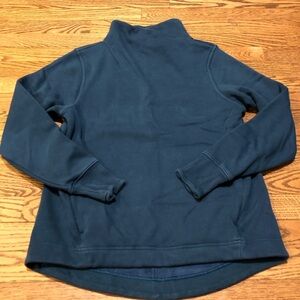 Athleta Cozy Karma Twist Neck Sweatshirt Teal